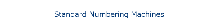 Standard Numbering Machines
